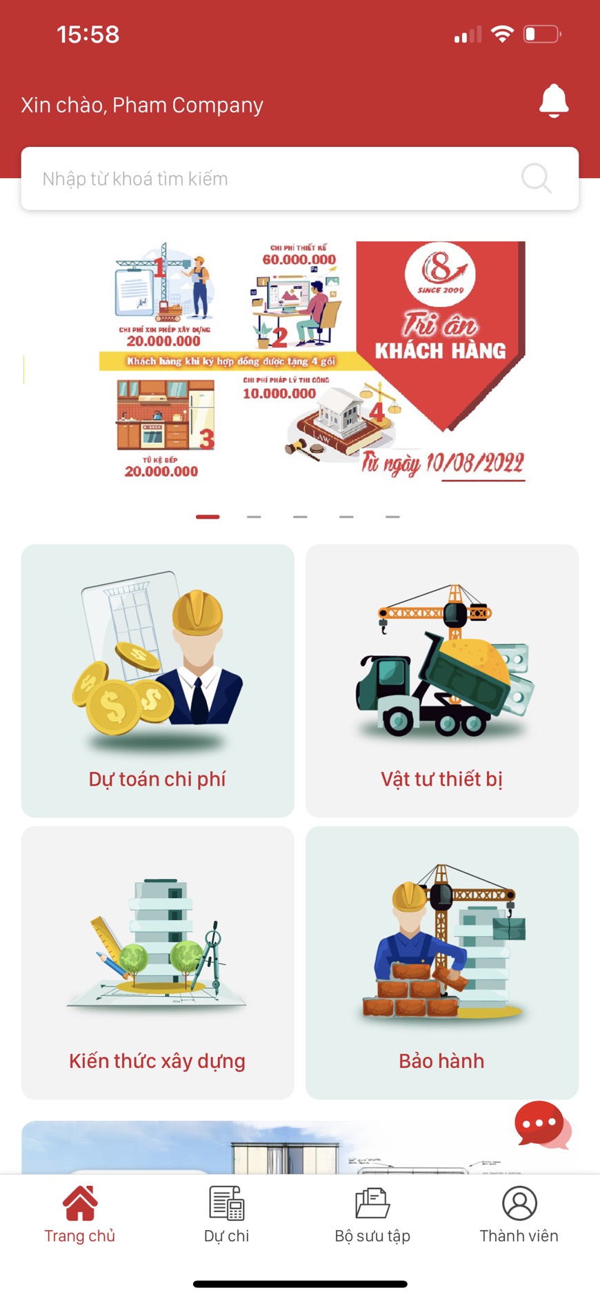App xây dựng